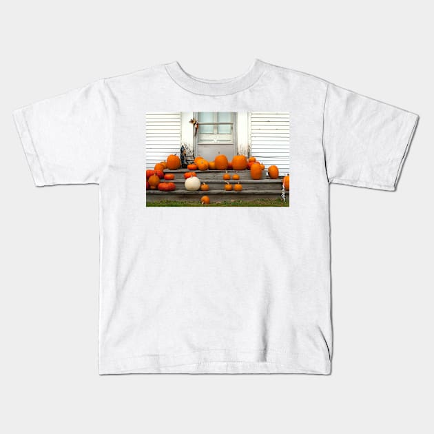 Pumpkin Harvest Kids T-Shirt by srwdesign